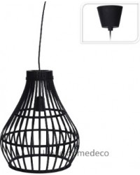 Hanglamp bamboe zwart